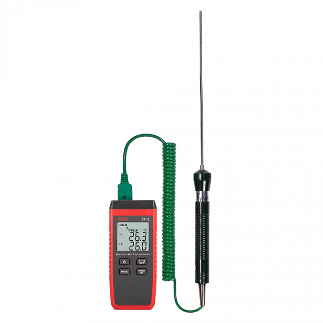 Термометр RGK CT-12 с погружным зондом температуры TR-10W Термометр RGK CT-12 с погружным зондом температуры TR-10W