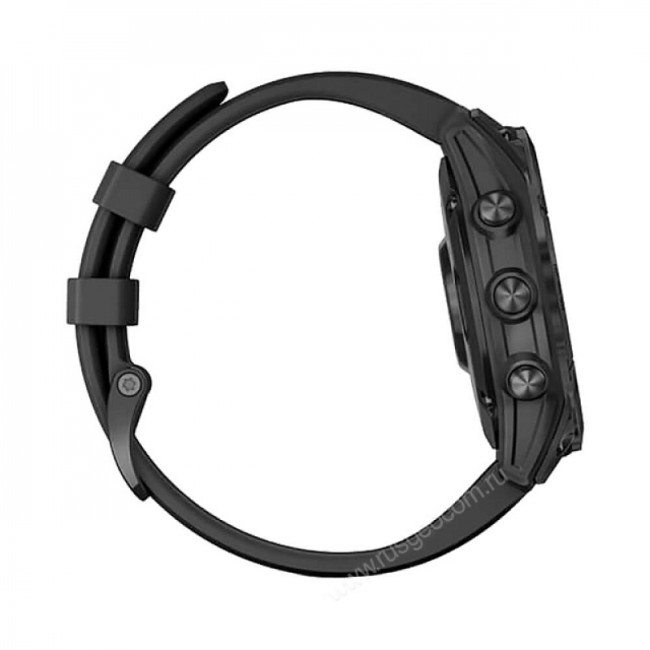 Часы Garmin Fenix 7 Solar серый с черным ремешком Часы Garmin Fenix 7 Solar серый с черным ремешком