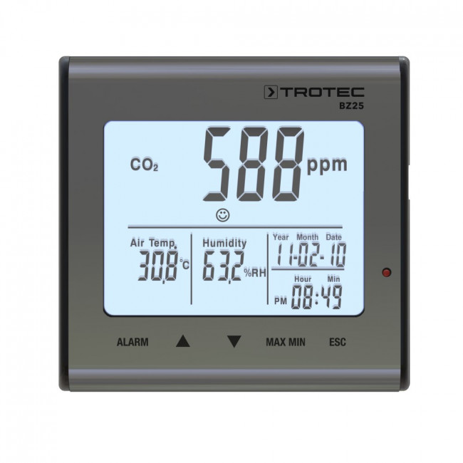 Термогигрометр Trotec BZ25 с анализом углекислого газа (CO₂) Термогигрометр Trotec BZ25 с анализом углекислого газа (CO₂)