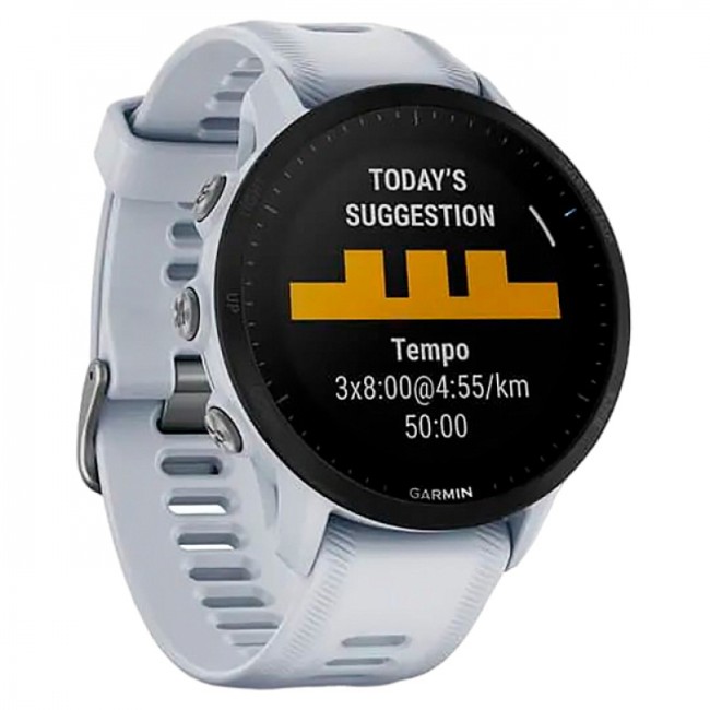 Часы Garmin Forerunner 955 с белым ремешком Часы Garmin Forerunner 955 с белым ремешком