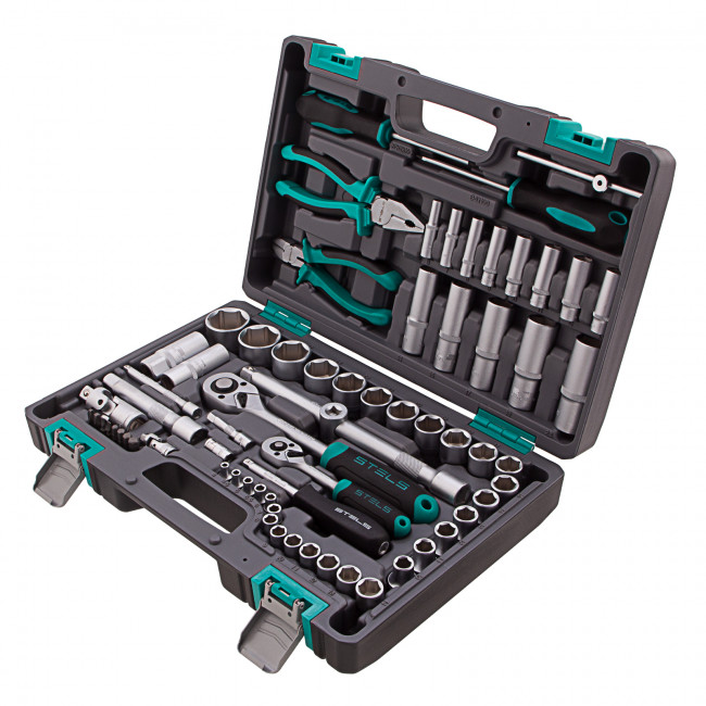 Набор инструментов 1/2", 1/4" CrV 69 предметов Stels
