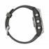 Часы Garmin Fenix 7S серебристый с графитовым силиконовым ремешком