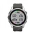 Часы Garmin Fenix 7S серебристый с графитовым силиконовым ремешком