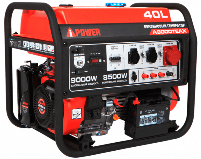 Бензиновый генератор A-iPower A9000TEAX + блок автозапуска A-iPower 400 В, 25 А