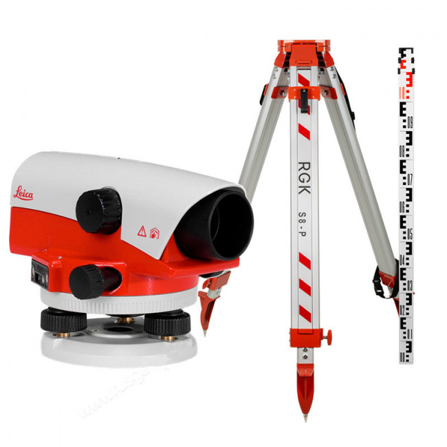 Комплект оптический нивелир Leica NA 724 с поверкой штатив рейка - 3 в 1 Комплект оптический нивелир Leica NA 724 с поверкой штатив рейка - 3 в 1
