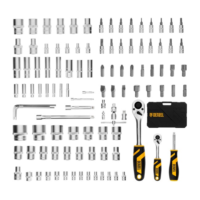 Набор инструментов 1/2", 1/4" 109 предметов Denzel