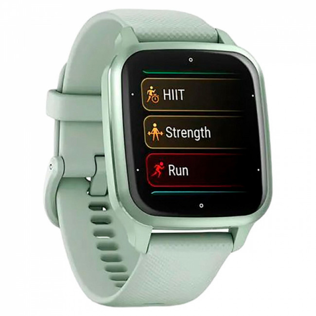 Часы Garmin Venu Sq 2 цвета мяты и безелем мятного цвета