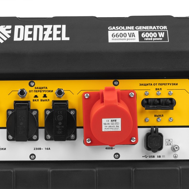 Генератор бензиновый PS 80 E-3, 6.6 кВт Denzel Генератор бензиновый PS 80 E-3, 6.6 кВт Denzel