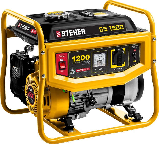 Бензиновый генератор бензиновый GS-1500 STEHER Бензиновый генератор бензиновый GS-1500 STEHER